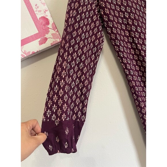 Coldwater Creek Tunic Dress Womens Petite M Purple Floral Knee Length Boho - Picture 4 of 7